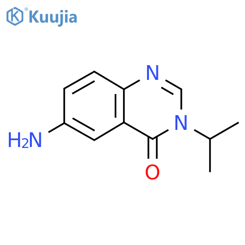 6-amino-3-(propan-2-yl)-3,4-dihydroquinazolin-4-one structure