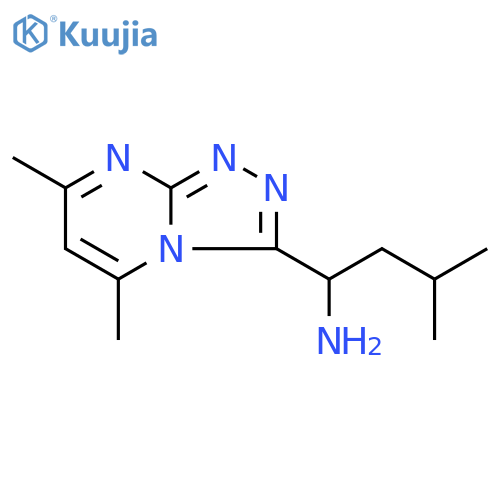 1,2,4-Triazolo[4,3-a]pyrimidine-3-methanamine, 5,7-dimethyl-α-(2-methylpropyl)- structure