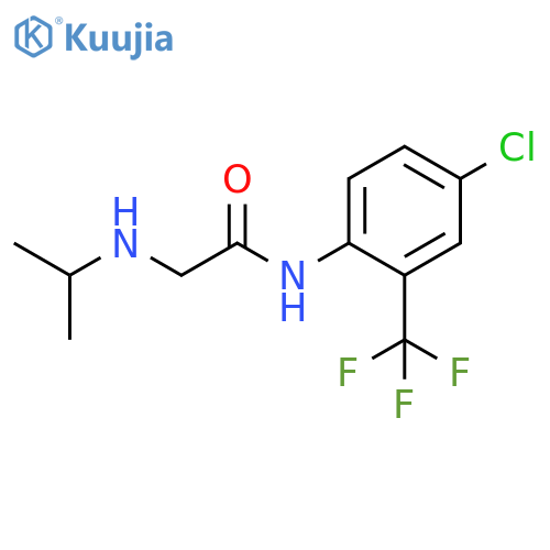 Acetamide, N-[4-chloro-2-(trifluoromethyl)phenyl]-2-[(1-methylethyl)amino]- structure