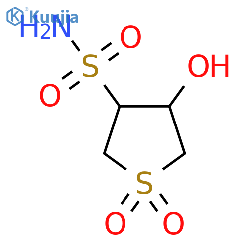 4-Hydroxy-1,1-dioxo-1lambda6-thiolane-3-sulfonamide structure
