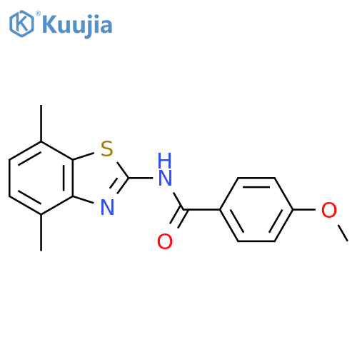 N-(4,7-dimethyl-1,3-benzothiazol-2-yl)-4-methoxybenzamide structure