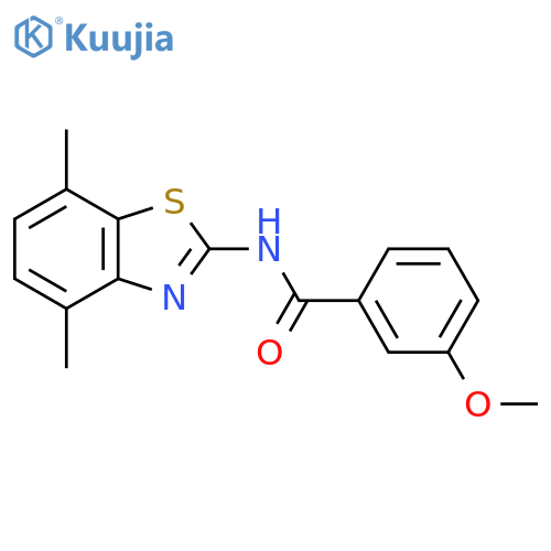 N-(4,7-dimethyl-1,3-benzothiazol-2-yl)-3-methoxybenzamide structure