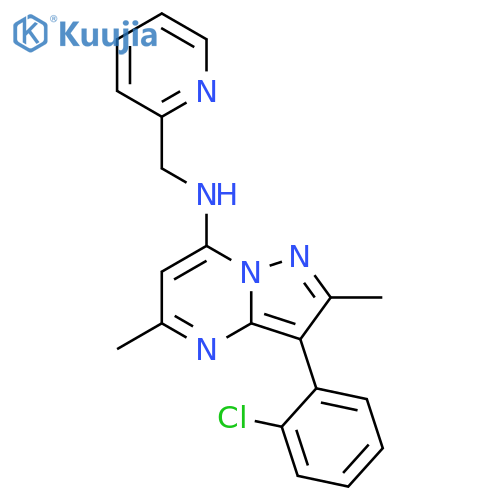 3-(2-chlorophenyl)-2,5-dimethyl-N-(pyridin-2-yl)methylpyrazolo1,5-apyrimidin-7-amine structure