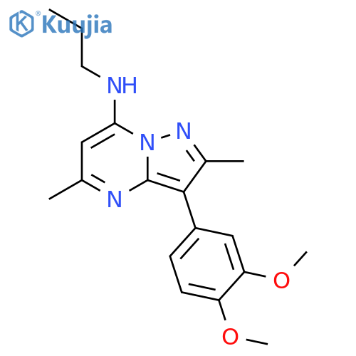 3-(3,4-dimethoxyphenyl)-2,5-dimethyl-N-propylpyrazolo1,5-apyrimidin-7-amine structure