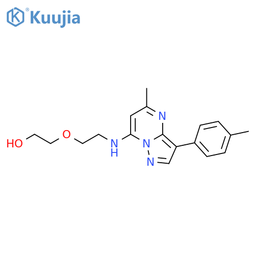 2-(2-{5-methyl-3-(4-methylphenyl)pyrazolo1,5-apyrimidin-7-ylamino}ethoxy)ethan-1-ol structure