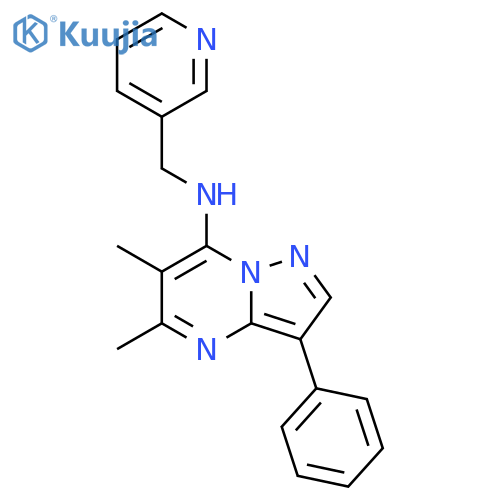 5,6-dimethyl-3-phenyl-N-(pyridin-3-yl)methylpyrazolo1,5-apyrimidin-7-amine structure
