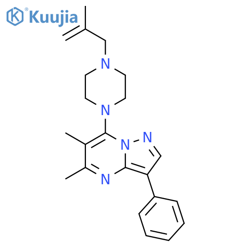 1-{5,6-dimethyl-3-phenylpyrazolo1,5-apyrimidin-7-yl}-4-(2-methylprop-2-en-1-yl)piperazine structure