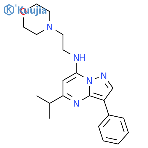 N-2-(morpholin-4-yl)ethyl-3-phenyl-5-(propan-2-yl)pyrazolo1,5-apyrimidin-7-amine structure