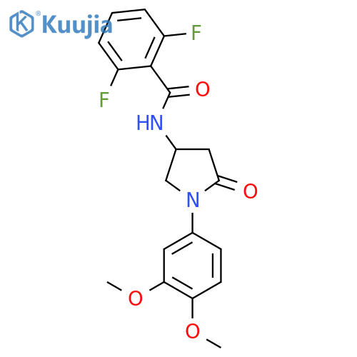N-1-(3,4-dimethoxyphenyl)-5-oxopyrrolidin-3-yl-2,6-difluorobenzamide structure