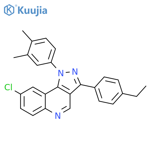 8-chloro-1-(3,4-dimethylphenyl)-3-(4-ethylphenyl)-1H-pyrazolo4,3-cquinoline structure