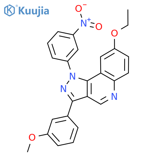 8-ethoxy-3-(3-methoxyphenyl)-1-(3-nitrophenyl)-1H-pyrazolo4,3-cquinoline structure