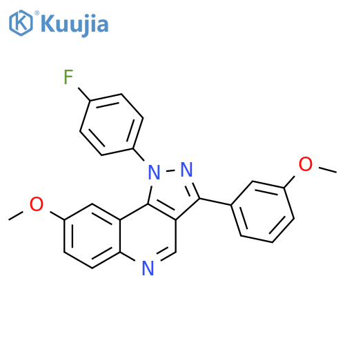 1-(4-fluorophenyl)-8-methoxy-3-(3-methoxyphenyl)-1H-pyrazolo4,3-cquinoline structure