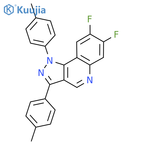 7,8-difluoro-1,3-bis(4-methylphenyl)-1H-pyrazolo4,3-cquinoline structure