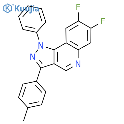 7,8-difluoro-3-(4-methylphenyl)-1-phenyl-1H-pyrazolo4,3-cquinoline structure
