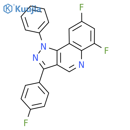 6,8-difluoro-3-(4-fluorophenyl)-1-phenyl-1H-pyrazolo4,3-cquinoline structure