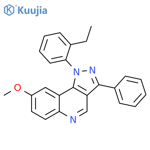 1-(2-ethylphenyl)-8-methoxy-3-phenyl-1H-pyrazolo4,3-cquinoline structure