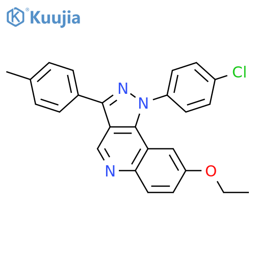 1-(4-chlorophenyl)-8-ethoxy-3-(4-methylphenyl)-1H-pyrazolo4,3-cquinoline structure