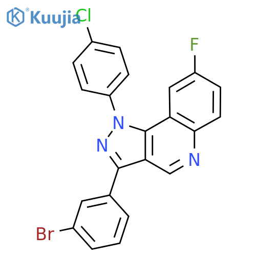 3-(3-bromophenyl)-1-(4-chlorophenyl)-8-fluoro-1H-pyrazolo4,3-cquinoline structure