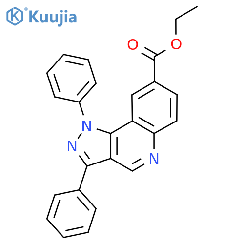 ethyl 1,3-diphenyl-1H-pyrazolo4,3-cquinoline-8-carboxylate structure