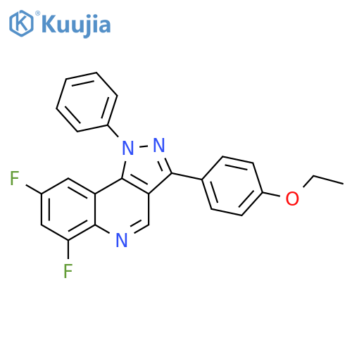 3-(4-ethoxyphenyl)-6,8-difluoro-1-phenyl-1H-pyrazolo4,3-cquinoline structure