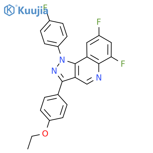 3-(4-ethoxyphenyl)-6,8-difluoro-1-(4-fluorophenyl)-1H-pyrazolo4,3-cquinoline structure