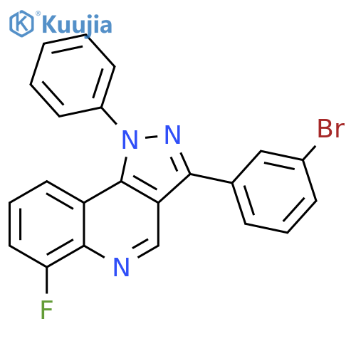 3-(3-bromophenyl)-6-fluoro-1-phenyl-1H-pyrazolo4,3-cquinoline structure