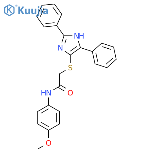 2-(2,5-diphenyl-1H-imidazol-4-yl)sulfanyl-N-(4-methoxyphenyl)acetamide structure