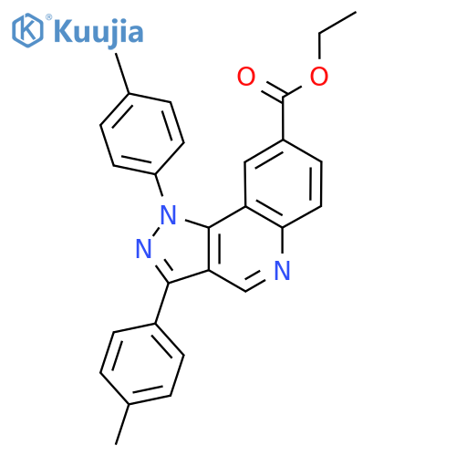 ethyl 1,3-bis(4-methylphenyl)-1H-pyrazolo4,3-cquinoline-8-carboxylate structure