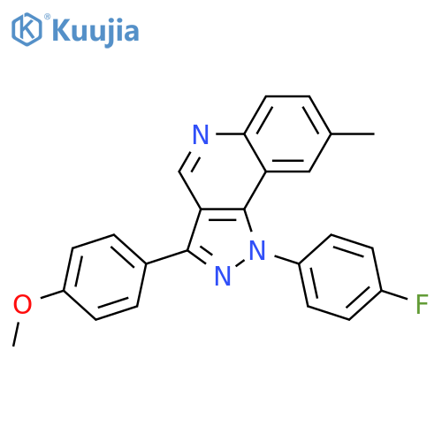 1-(4-fluorophenyl)-3-(4-methoxyphenyl)-8-methyl-1H-pyrazolo4,3-cquinoline structure
