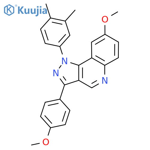 1-(3,4-dimethylphenyl)-8-methoxy-3-(4-methoxyphenyl)-1H-pyrazolo4,3-cquinoline structure
