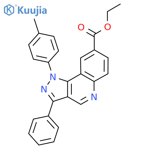 ethyl 1-(4-methylphenyl)-3-phenyl-1H-pyrazolo4,3-cquinoline-8-carboxylate structure