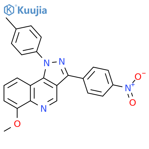 6-methoxy-1-(4-methylphenyl)-3-(4-nitrophenyl)-1H-pyrazolo4,3-cquinoline structure
