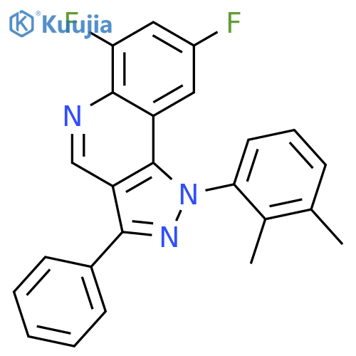 1-(2,3-dimethylphenyl)-6,8-difluoro-3-phenyl-1H-pyrazolo4,3-cquinoline structure