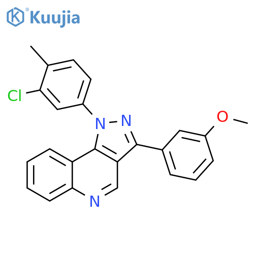 1-(3-chloro-4-methylphenyl)-3-(3-methoxyphenyl)-1H-pyrazolo4,3-cquinoline structure