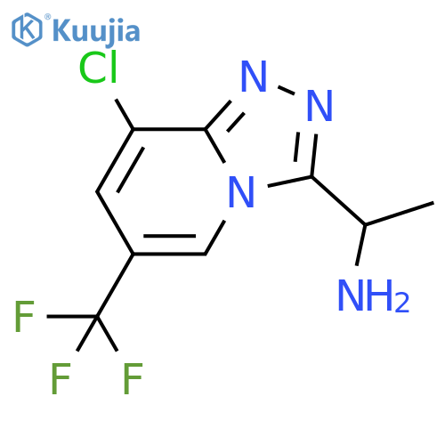 1,2,4-Triazolo[4,3-a]pyridine-3-methanamine, 8-chloro-α-methyl-6-(trifluoromethyl)- structure