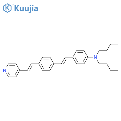 Benzenamine, N,N-dibutyl-4-[2-[4-[2-(4-pyridinyl)ethenyl]phenyl]ethenyl]- structure