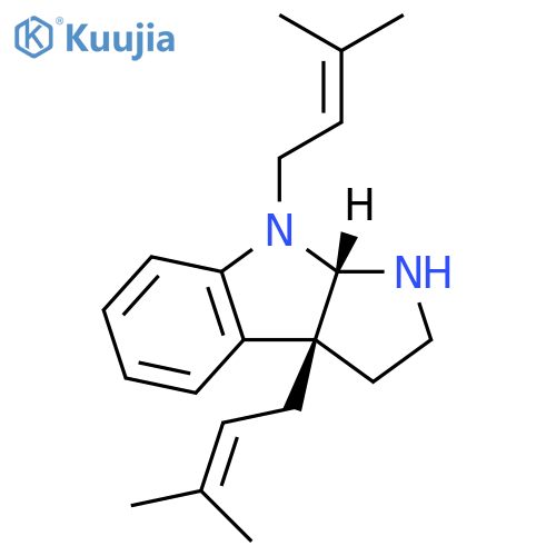Pyrrolo[2,3-b]indole,1,2,3,3a,8,8a-hexahydro-3a,8-bis(3-methyl-2-butenyl)-, cis- structure