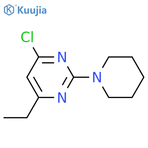 4-chloro-6-ethyl-2-piperidin-1-ylpyrimidine structure