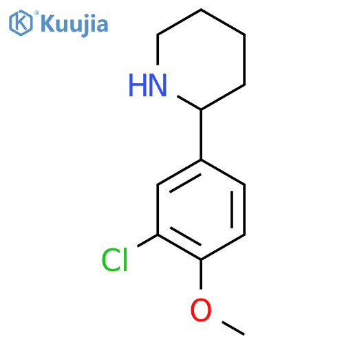 2-(3-CHLORO-4-METHOXYPHENYL)PIPERIDINE structure