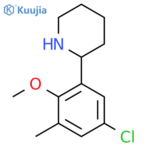 2-(5-Chloro-2-methoxy-3-methylphenyl)piperidine structure