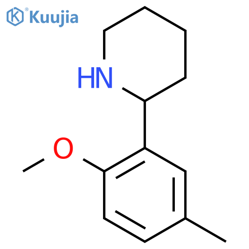2-(2-methoxy-5-methylphenyl)piperidine structure