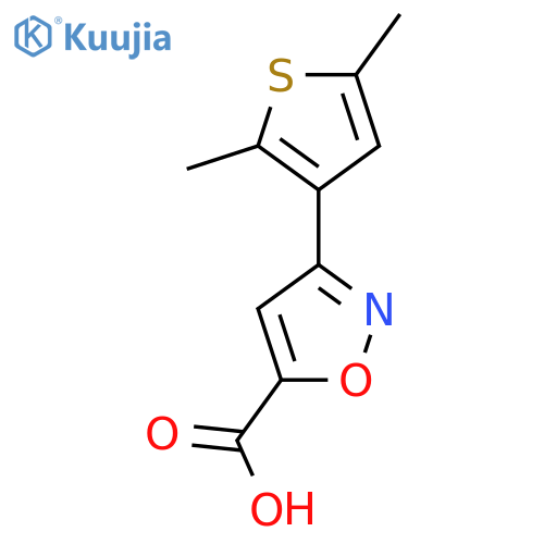 3-(2,5-dimethylthiophen-3-yl)-1,2-oxazole-5-carboxylic acid structure