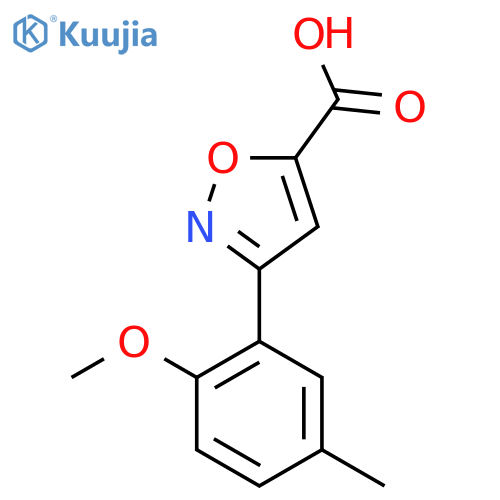 3-(2-methoxy-5-methylphenyl)-1,2-oxazole-5-carboxylic acid structure
