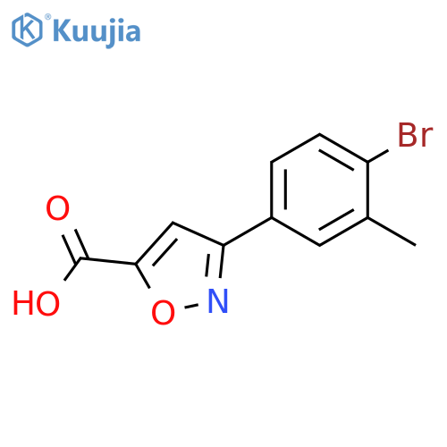 5-Isoxazolecarboxylic acid, 3-(4-bromo-3-methylphenyl)- structure