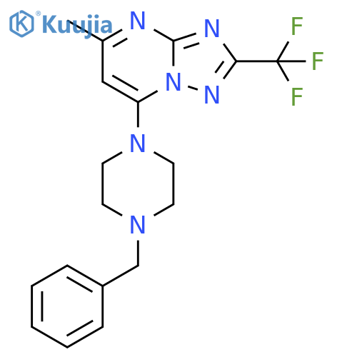 1-benzyl-4-5-methyl-2-(trifluoromethyl)-1,2,4triazolo1,5-apyrimidin-7-ylpiperazine structure