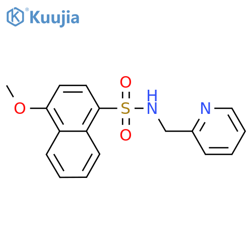 4-methoxy-N-(pyridin-2-yl)methylnaphthalene-1-sulfonamide structure