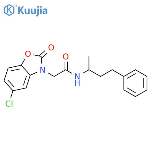 2-(5-chloro-2-oxo-2,3-dihydro-1,3-benzoxazol-3-yl)-N-(4-phenylbutan-2-yl)acetamide structure