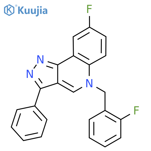 8-fluoro-5-(2-fluorophenyl)methyl-3-phenyl-5H-pyrazolo4,3-cquinoline structure
