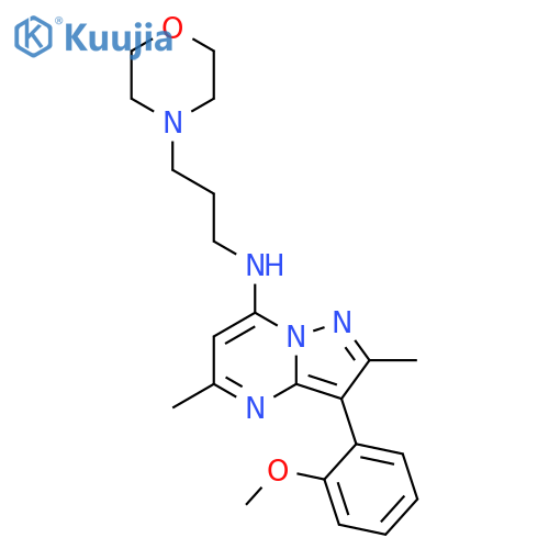 3-(2-methoxyphenyl)-2,5-dimethyl-N-3-(morpholin-4-yl)propylpyrazolo1,5-apyrimidin-7-amine structure