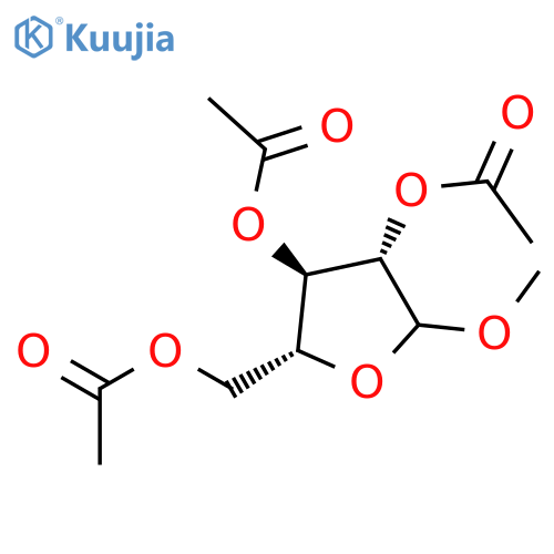 Methyl 2,3,5-tri-O-acetyl-D-arabinofuranoside structure